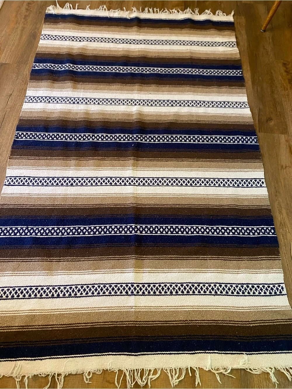 Striped Woven Mexican Blanket